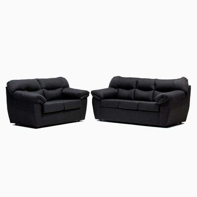 Juego de Living Cabsur Zeus Sofá 3 Cuerpos + Sofá 2 Cuerpos Tela Marengo