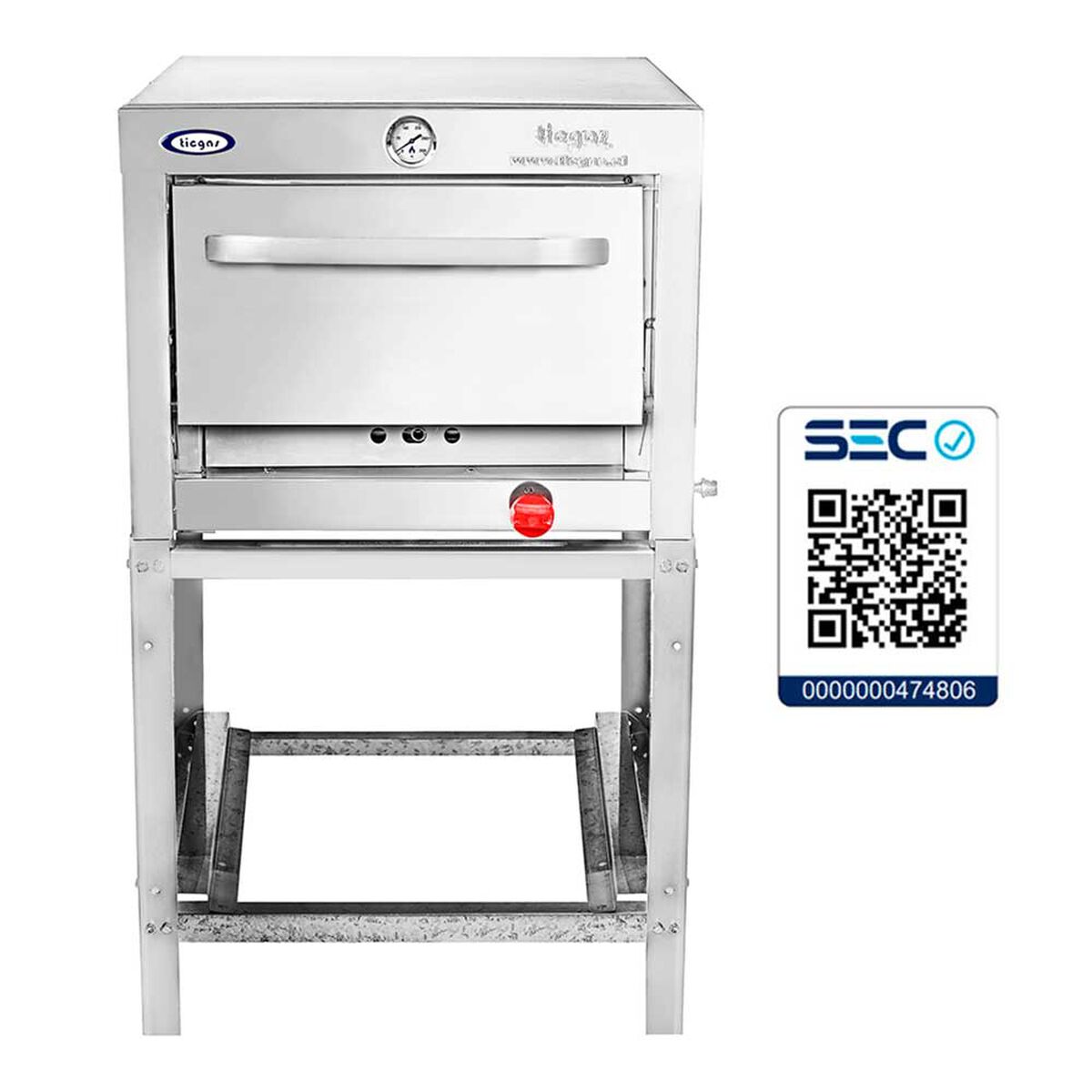 Horno Semi Industrial Ticgas 1 Cámara 50x50 Gas Licuado