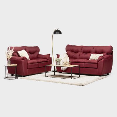 Imagen 2 del producto Juego de Living Almore Belén Sofá 3 Cuerpos + Sofá 2 Cuerpos Rojo