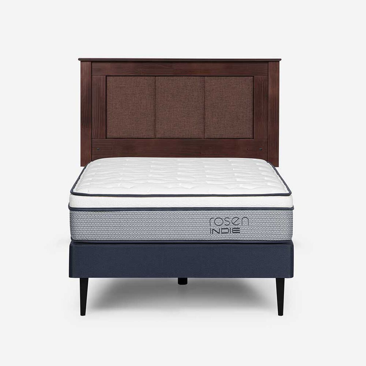 Cama Europea Rosen 1 Plaza Indie + Respaldo Rachel