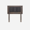 Cama Europea Rosen 1,5 Plazas Tempo + Respaldo + Velador Rachel Gris