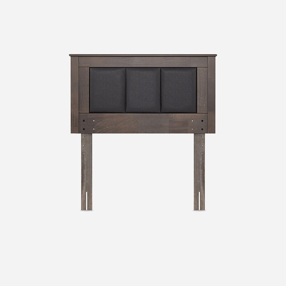 Cama Europea Rosen 1,5 Plazas Tempo + Respaldo + Velador Rachel Gris