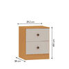 Combo Closet 3 Puertas 2 Cajones + C&oacute;moda 3 Cajones + Velador 2 Cajones Vekkahome Beige Caf&eacute;