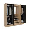 Closet Tuhome Barmine 4 Puertas 2 Cajones Fresno Wengue
