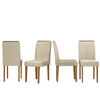 Juego de Comedor VekkaHome Vezna 4 Sillas Beige