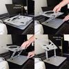 Soporter de Escritorio Levo Alzador Notebook Plegable Gris