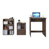Escritorio + Estante + Librero Mobilo Mini Home Café Wood
