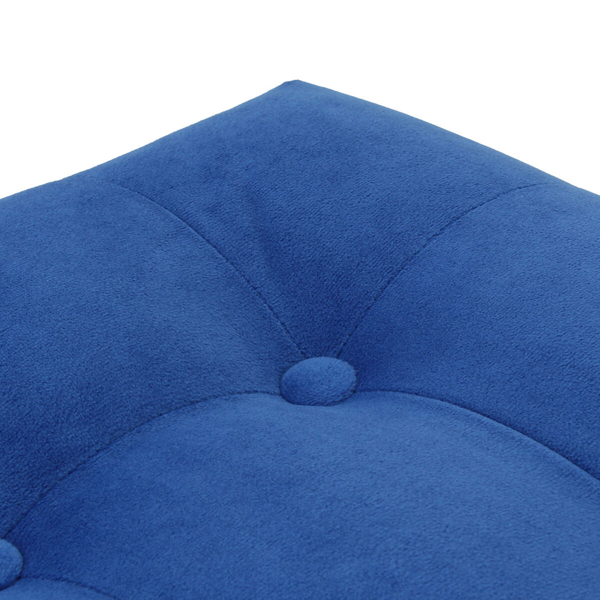 Banqueta Felpa Bodevir Lisboa 2 Cuerpos Azul Rey