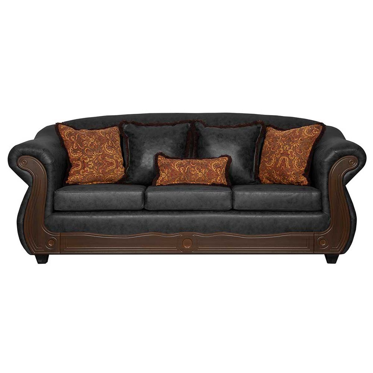 Juego de Living Black Factory Estambul 5 Cuerpos Negro