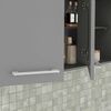 Mueble de Cocina Aereo Vekkahome Opie 3 Puertas Gris