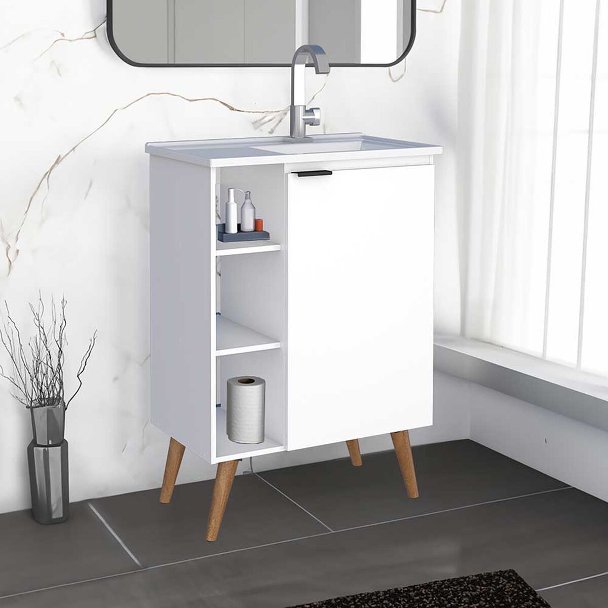 Vanitorio + Lavamanos Vekkahome Hortensia Blanco