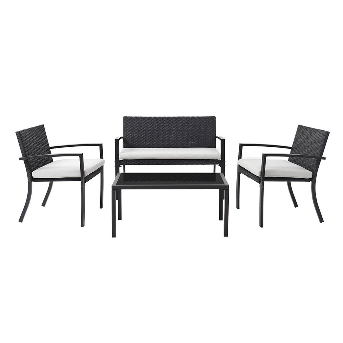 Juego de Living para Terraza Favatex Tabit Sofá 2 Cuerpos + Dos Sillas 1 Cuerpo