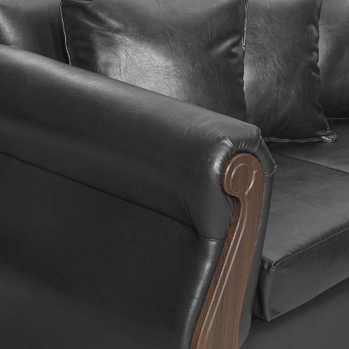 Sofá Seccional Innovamuebles New Bugambilia 5 Cuerpos Negro