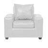 Juego de Living Innovamuebles Kahlo Sofá 3 Cuerpos + Dos Sillones 1 Cuerpo Blanco