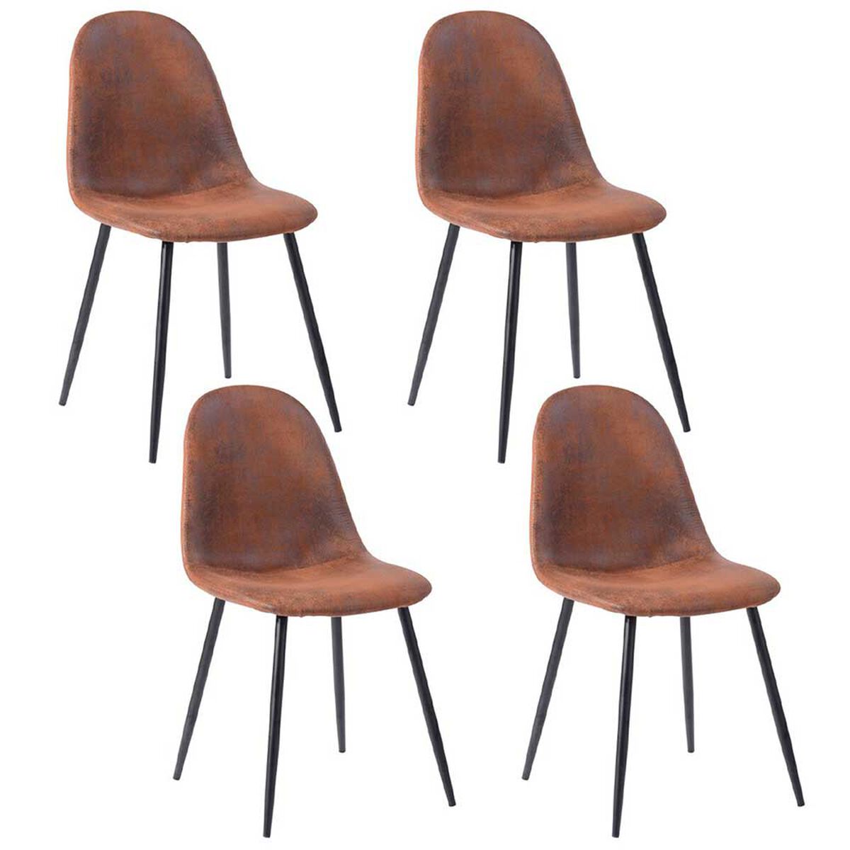 Pack de 4 Sillas Novahus Charleston Caf&eacute;