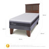 Cama Europea CIC 1,5 Plazas Ortopedic Advance + Respaldo New Torino Caramelo