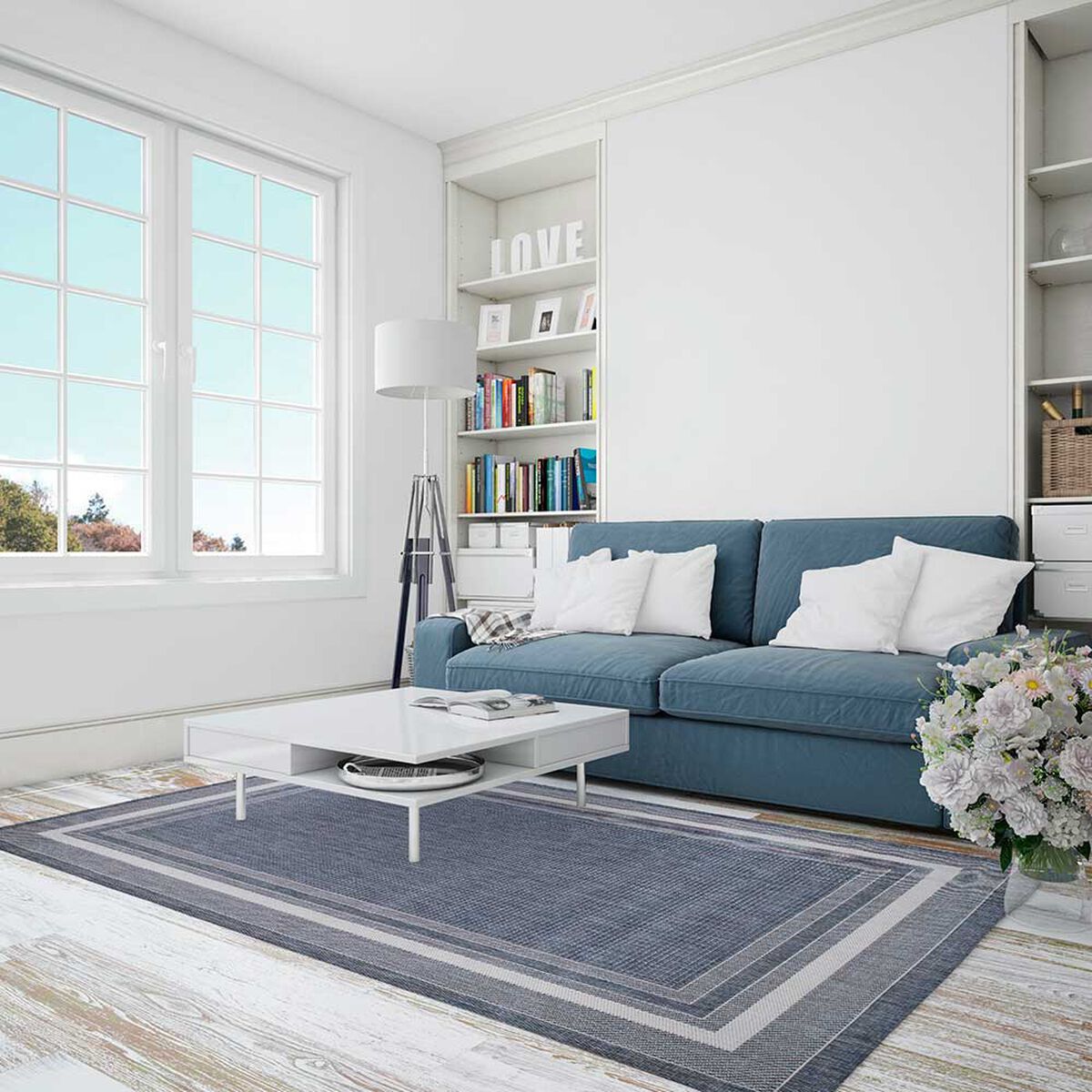 Alfombra Doral Chicago Azul 400x300