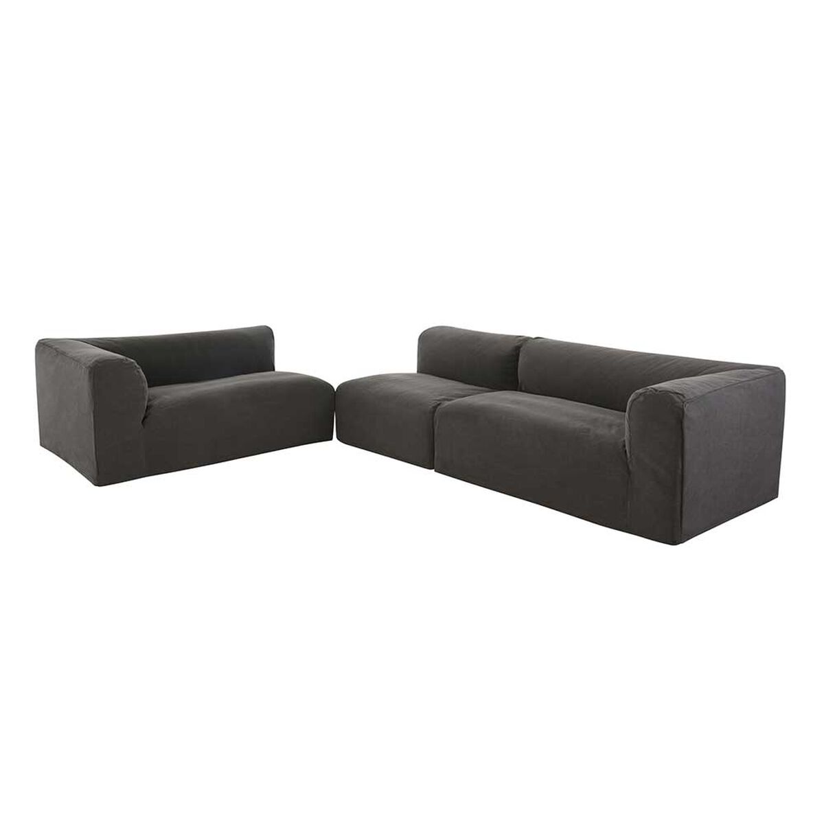 Seccional CIC Relax Sillón 1 Cuerpo + Dos Sofás 2 Cuerpos Gris