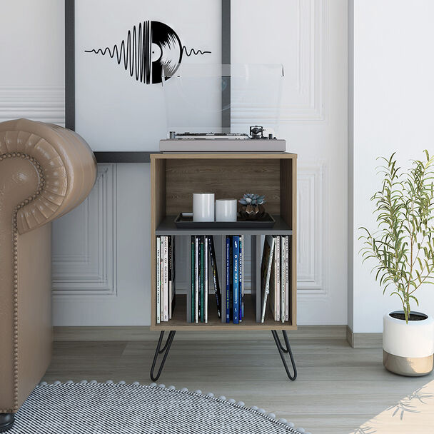 Mueble Funcional  TuHome Vassel Miel/Plomo