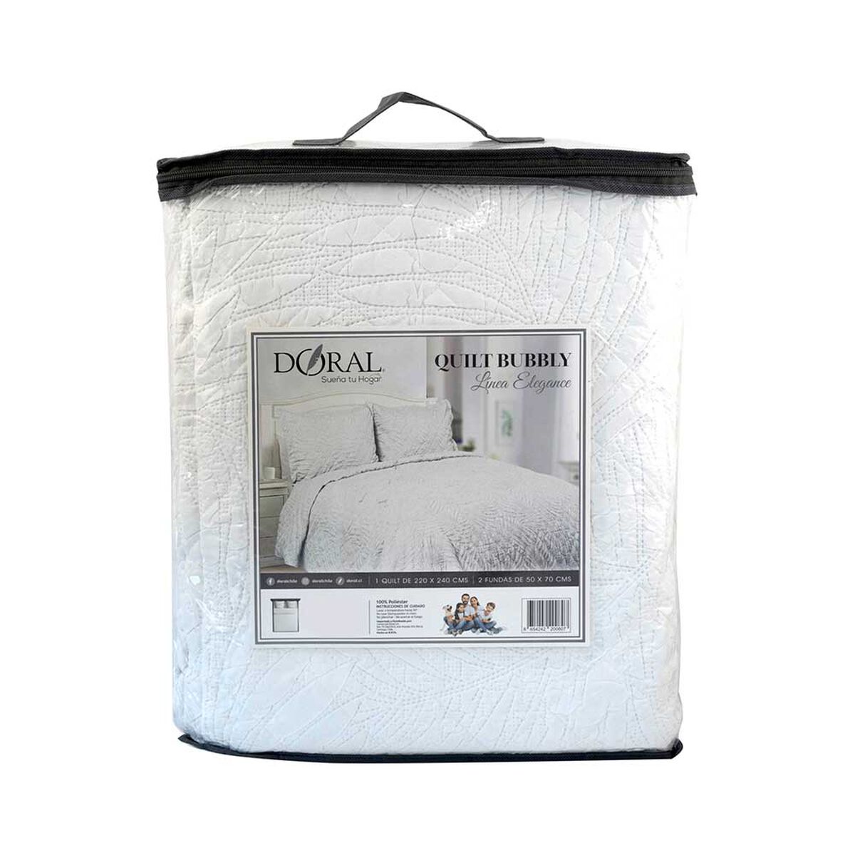 Quilt Doral 2 Plazas Blanco Bubbly