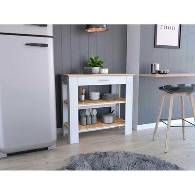 TUHOME Isla de Cocina TuHome Cala 1 Cajón Blanco