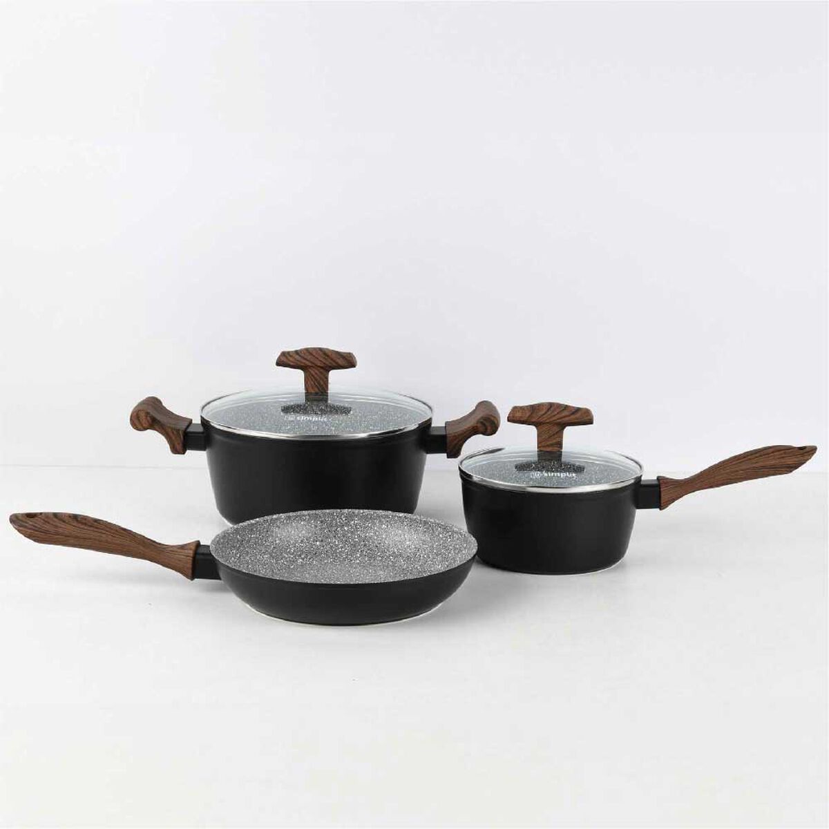 Batería de Cocina Antiadherente Oregon 5 Piezas Simplit