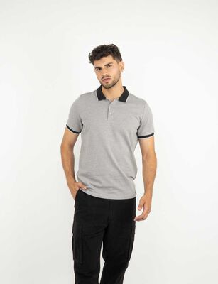 Imagen 1 del producto Polera Piqué Hombre Zibel Gris-Mel, Negro, Tabaco, Verde-Osc