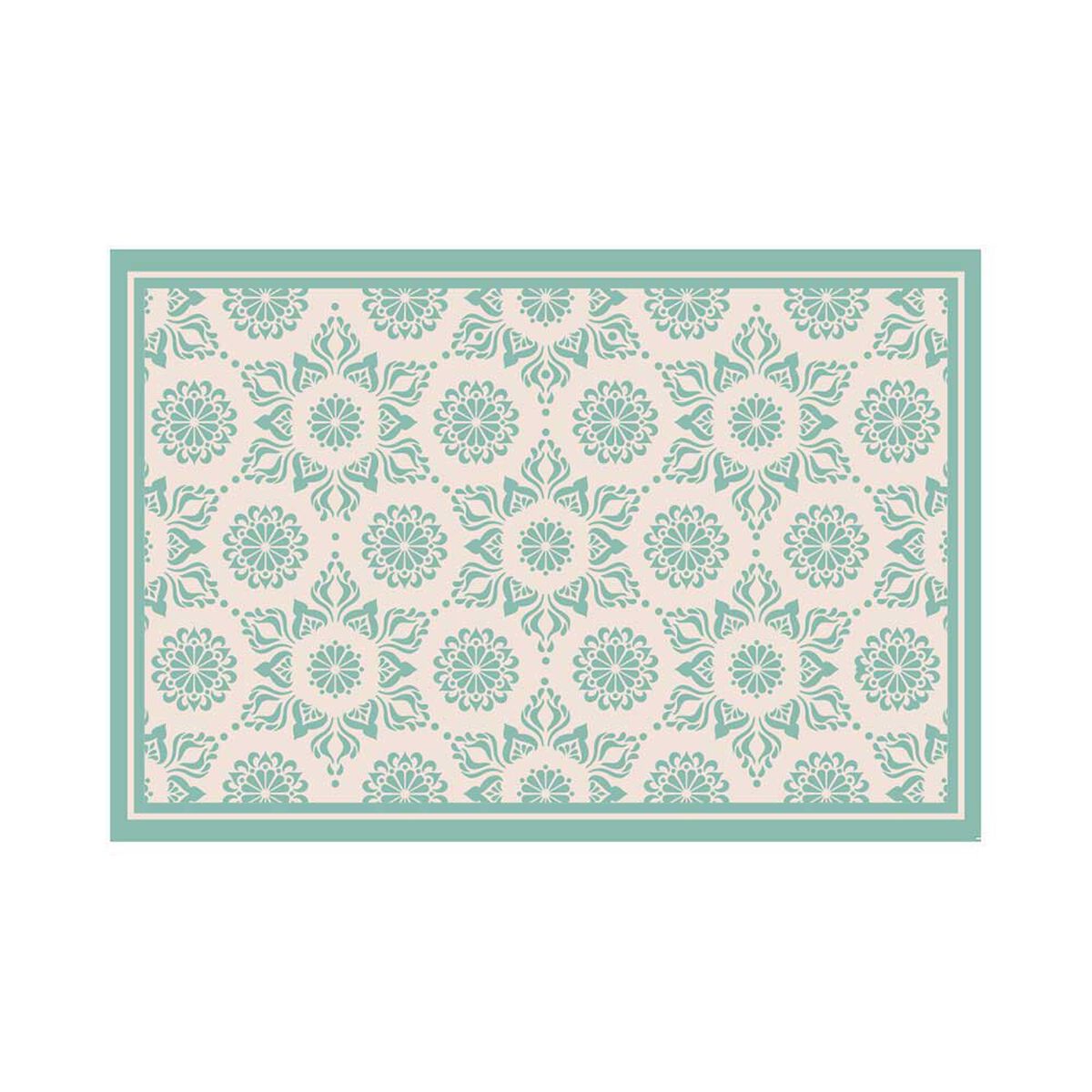 Alfombra Davanti Flor Hindu Turquesa 70 x100 Flor Hindu Turquesa