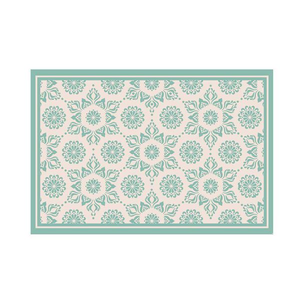 Alfombra Davanti Flor Hindu Turquesa 70 x100 Flor Hindu Turquesa