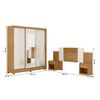 Closet Di Poretti Bahamas 3 Puertas 2 Cajones + Respaldo Ajustable