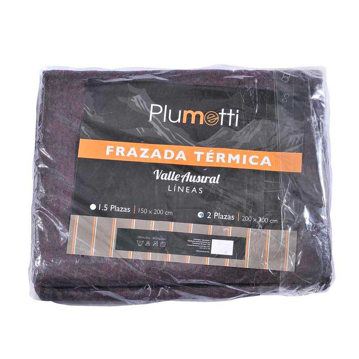 Frazada Poli&eacute;ster Plumetti 2 Plazas Lineas Morado