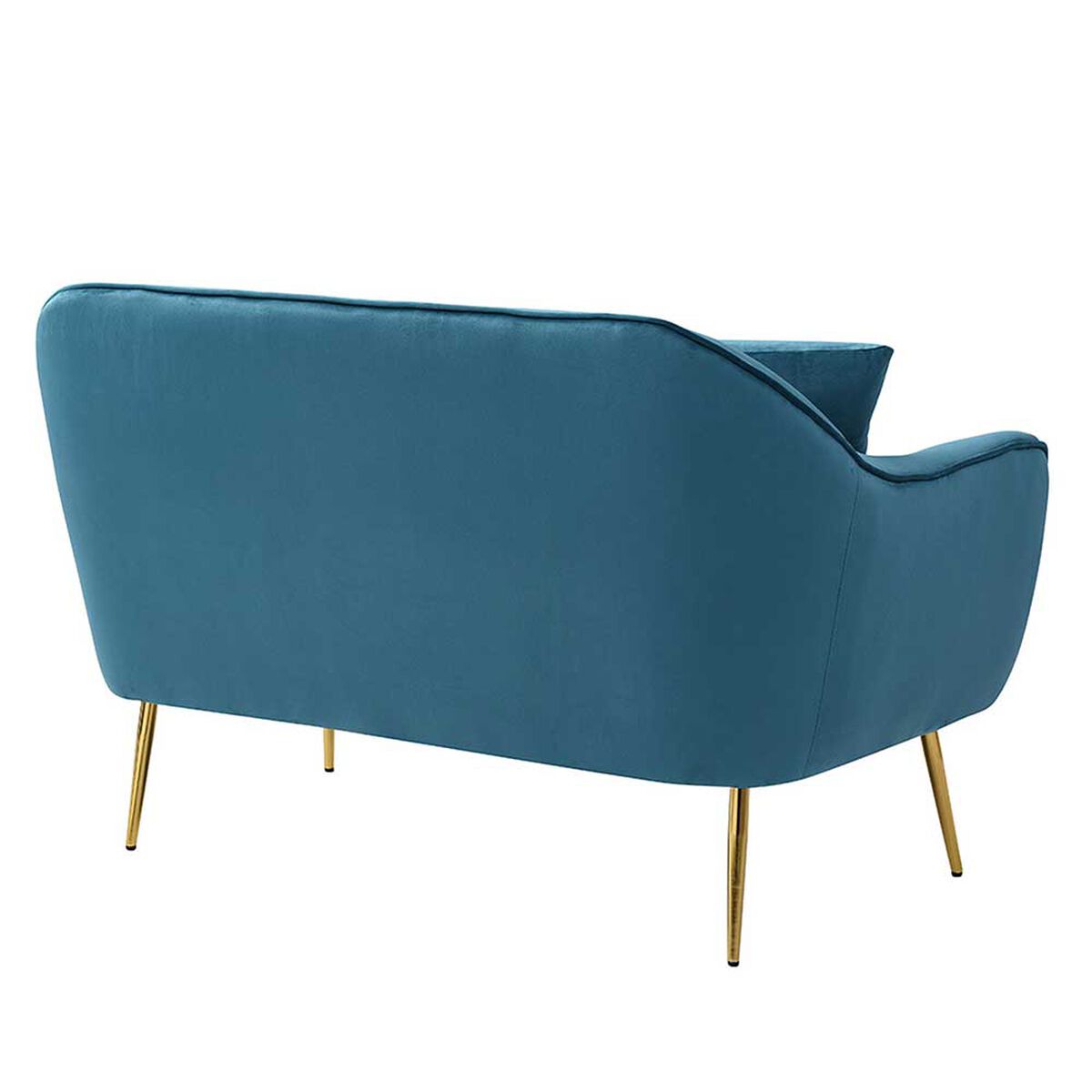 Sofá Vekkahome Pickle 2 Cuerpos Azul Turquesa