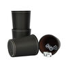 Juego de 4 Cachos Eco Cuero Negro Simplit