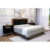 Combo Cama Europea Dreams Base Dividida 2 Plazas Dublin + Respaldo + 2 Veladores + Set Textiles + Pack 2 Almohadas