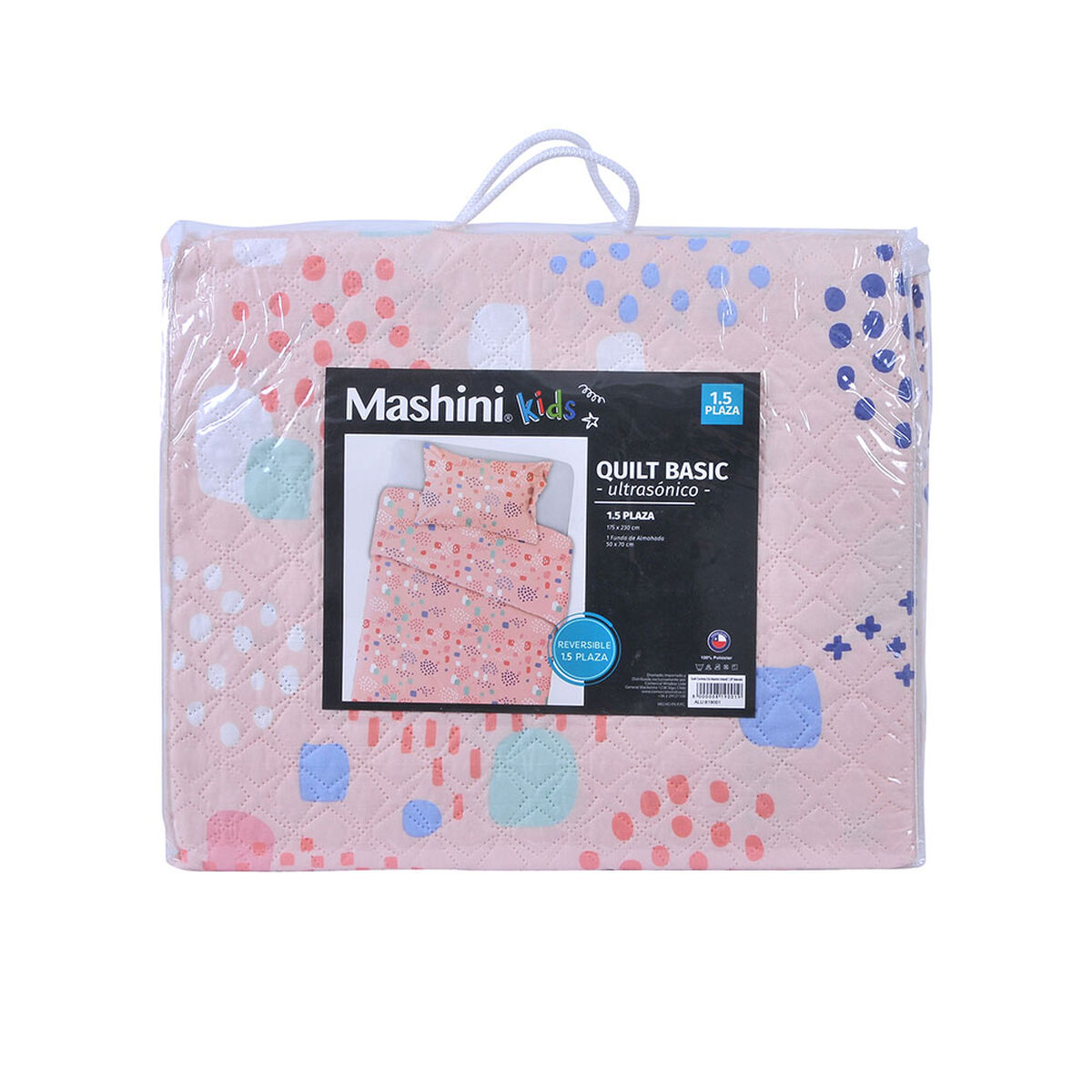 Quilt Mashini 1,5 Plazas Estampado Marcela