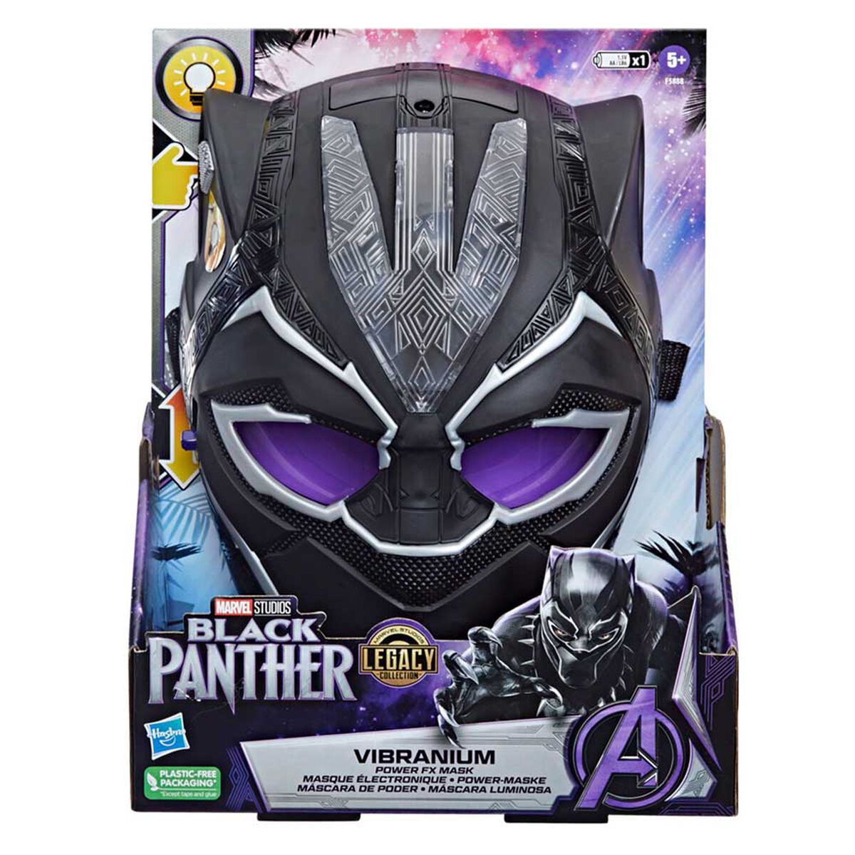 Máscara Luminosa Marvel Legacy Collection Pantera Negra