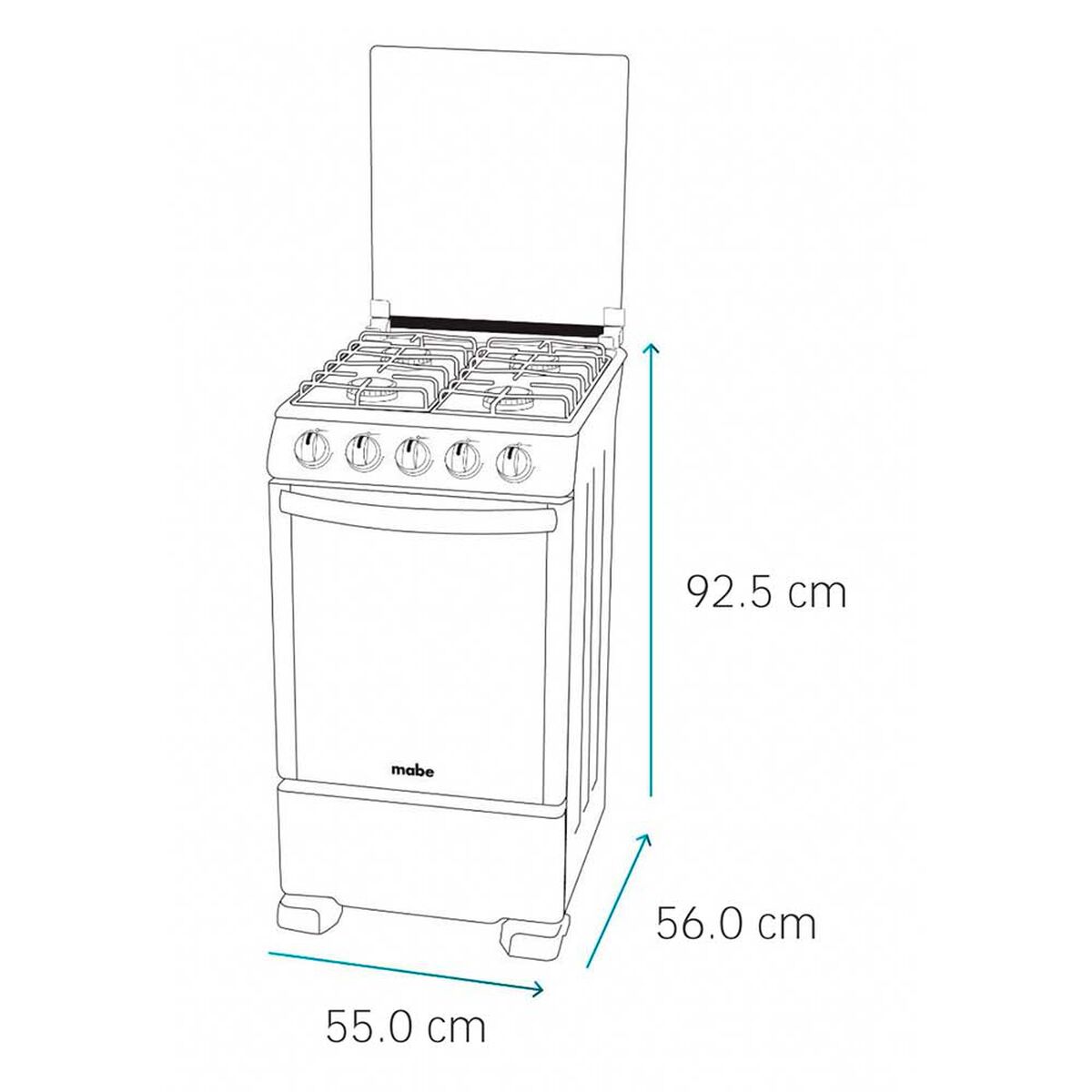 Cocina a Gas Mabe CMC5530AG0 4 Quemadores