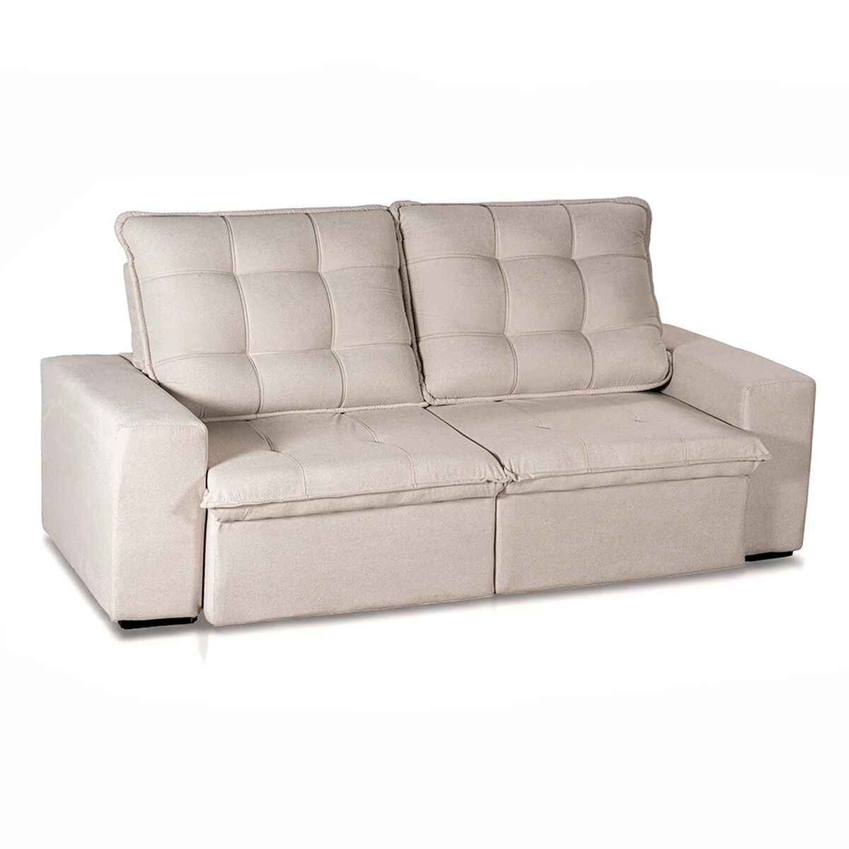Sof&aacute; Retr&aacute;ctil Reclinable Mons Magnum 3 Cuerpos Boucl&eacute; White