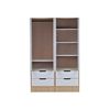Clóset Mobikit Misuri 2 Puertas 2 Cajones Blanco Carvalo
