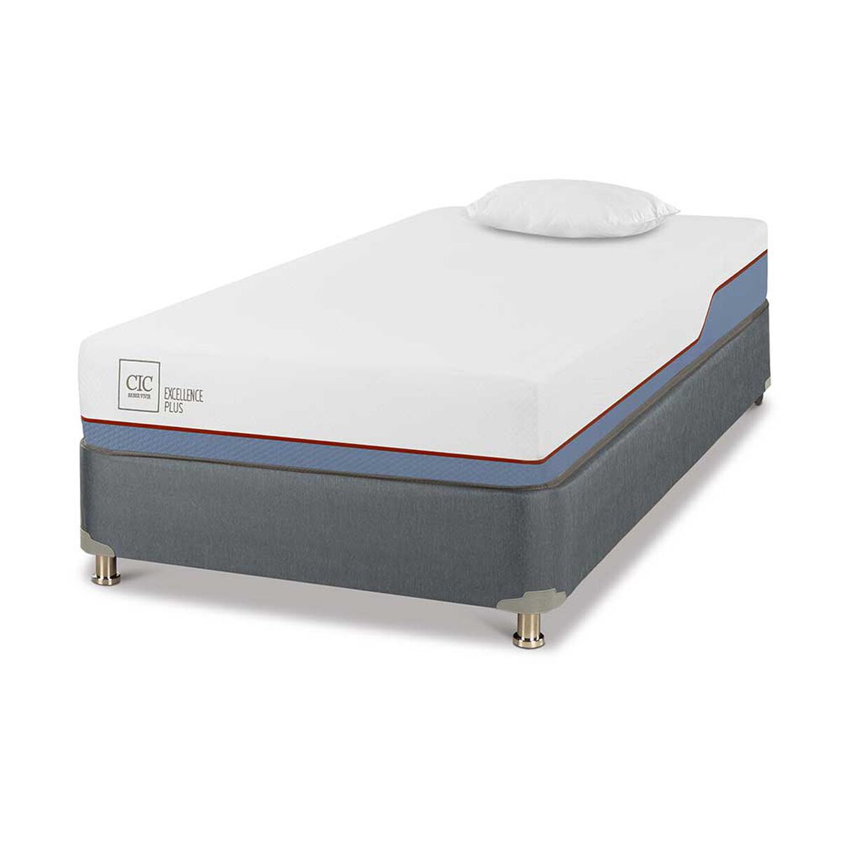 Cama Americana CIC 1,5 Plazas Excellence Plus + Almohada