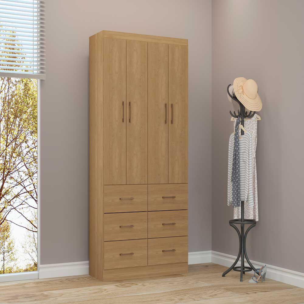 Closet Exit 4 Puertas 6 Cajones Roble