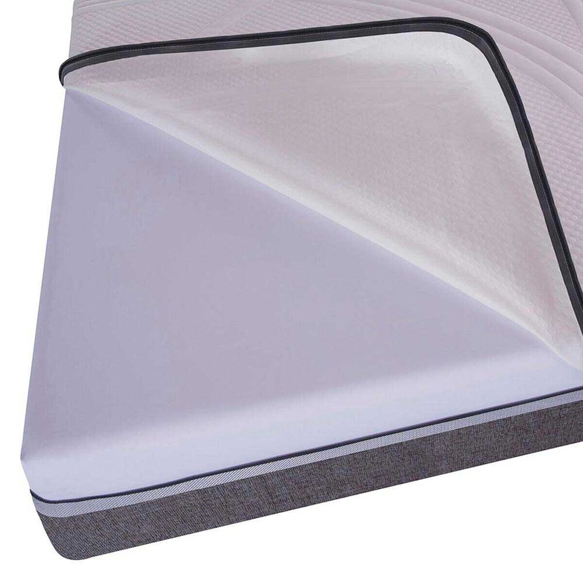 Box Spring CIC Base Dividida 2 Plazas Ortopedic Advance + Respaldo + 2 Veladores New Gales