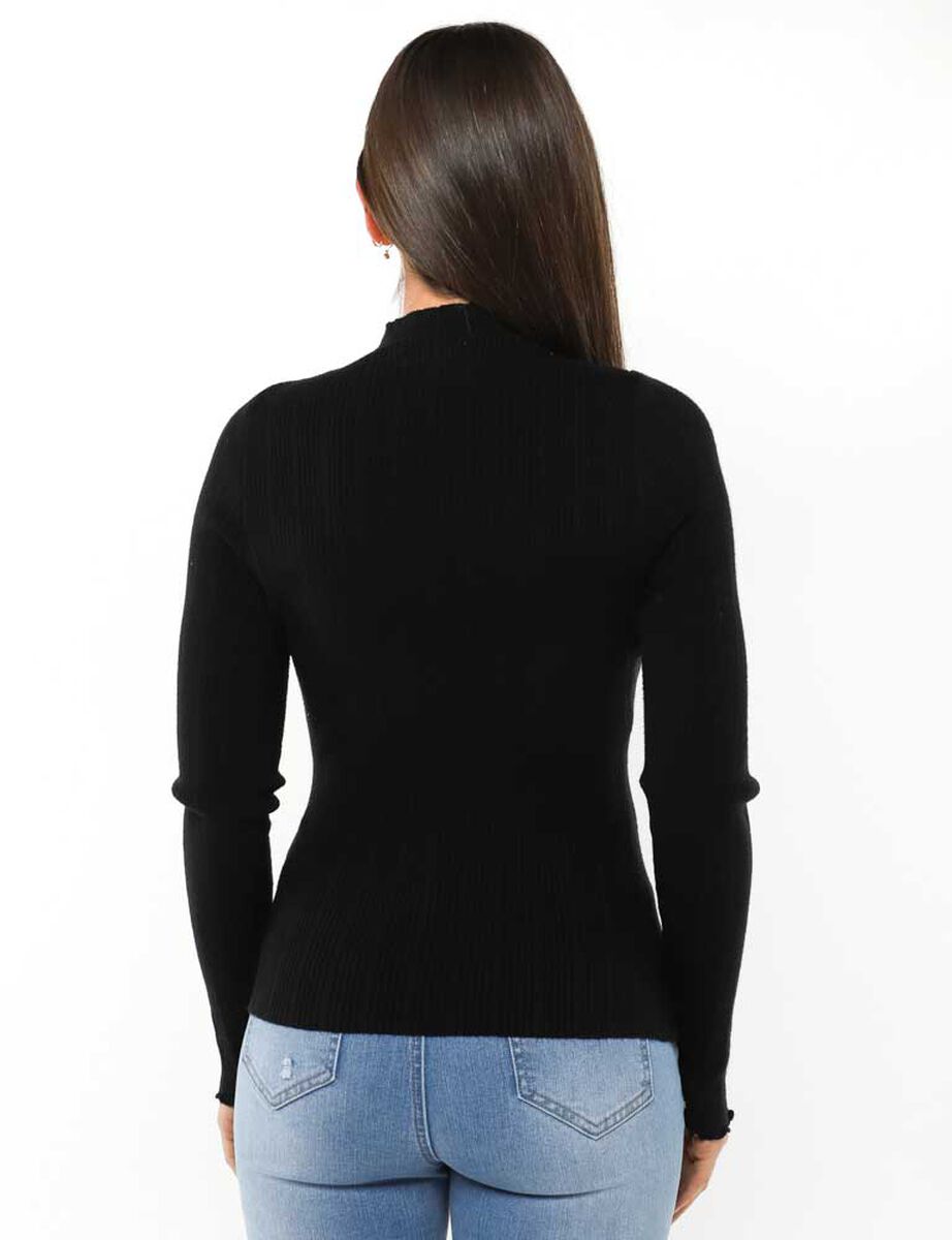 Polera Lisa Manga Larga Mujer Fiorucci