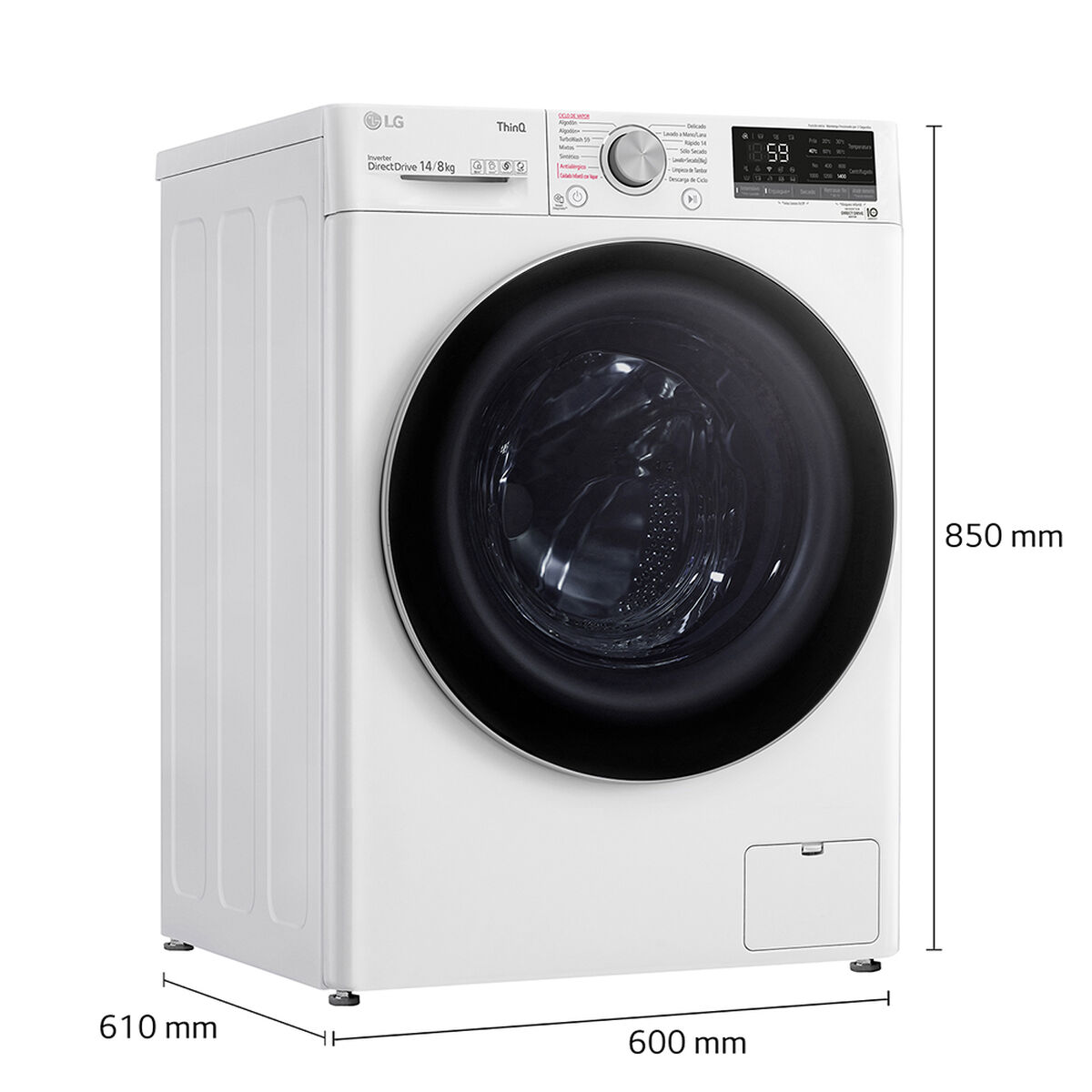 Lavadora Secadora LG WD14WVC4S6 14/8 Kg