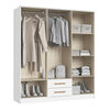 Closet Vekkahome Americano 6 Puertas 2 Cajones Blanco