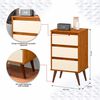 Velador Casanova Wood 3 Cajones Brown