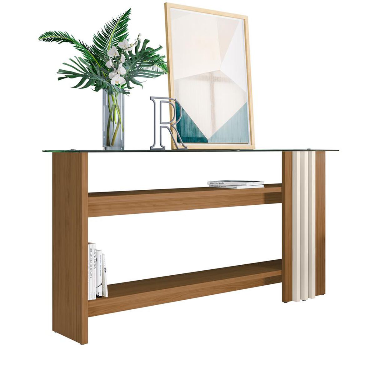 Mesa de Arrimo Altavision Frizz Natu Café Claro