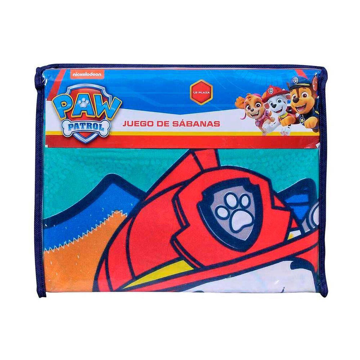 Juego de S&aacute;banas Infantil Paw Patrol 1,5 Plazas Tri&aacute;ngulo Ni&ntilde;o