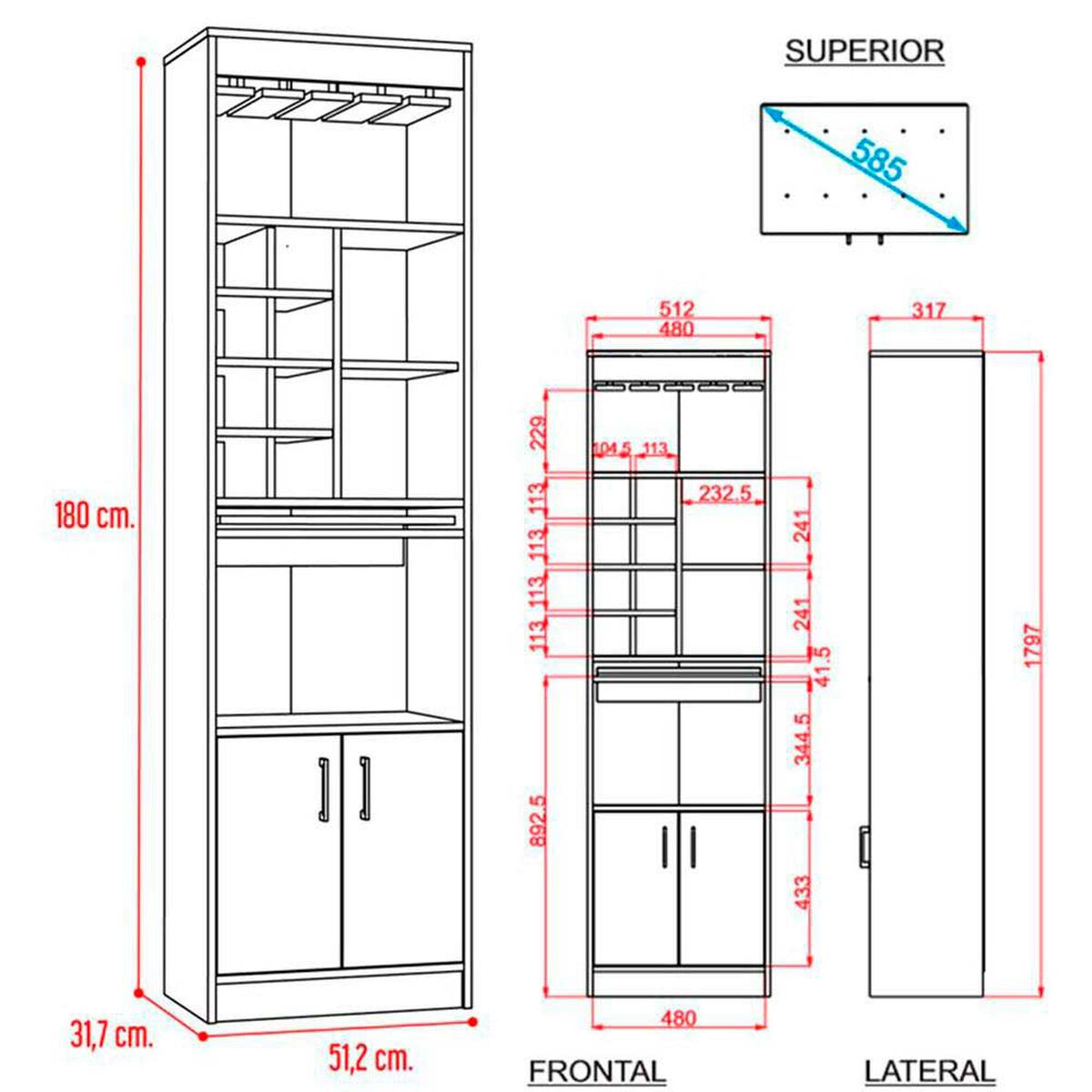 Mueble Bar TuHome Syrah