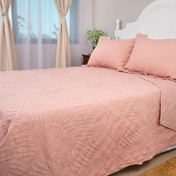 Quilt Doral King Rosa Pastel Bubbly
